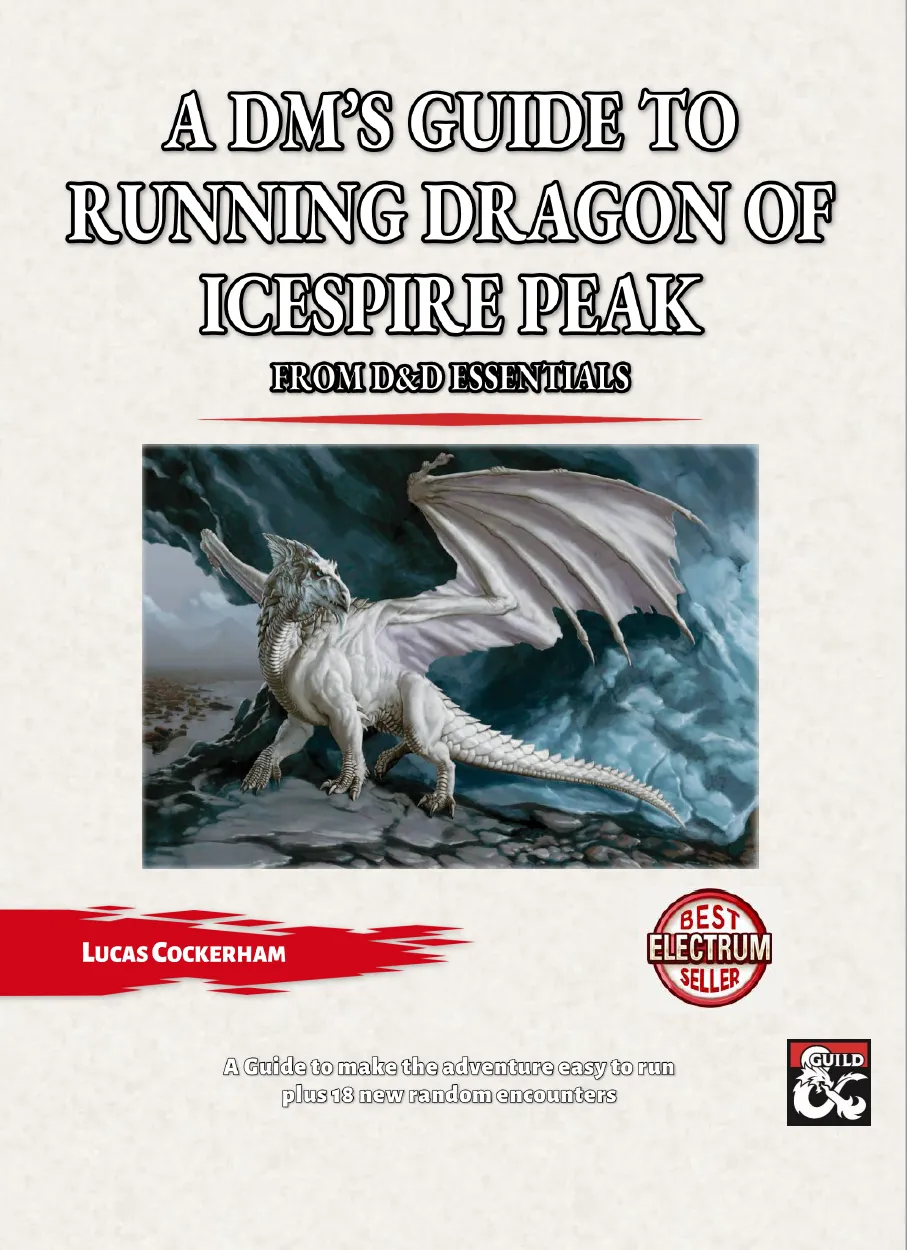 Cover of the DM’s Guild guide “A DM’s Guide to Running Dragon of Icespire Peak from D&D Essentials”